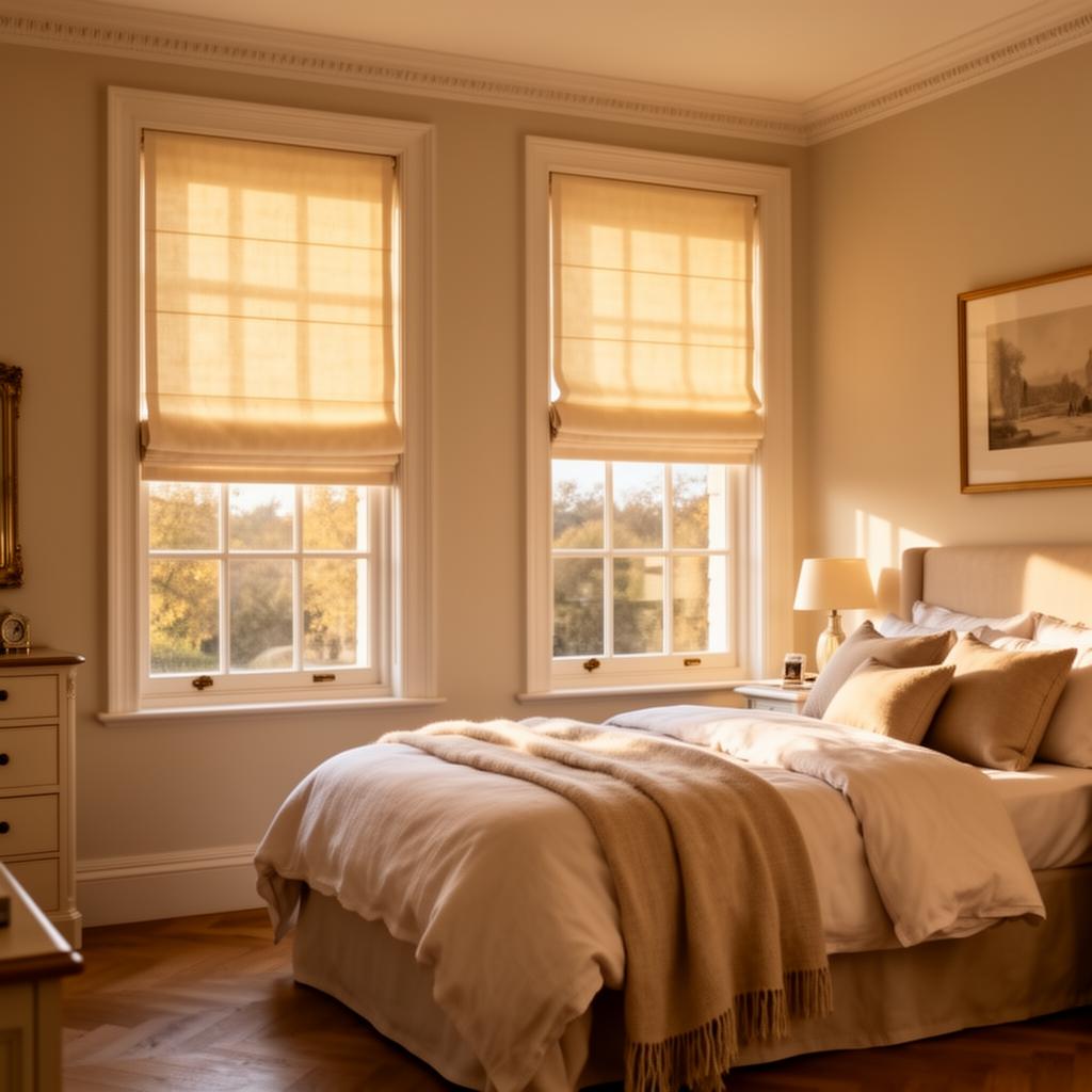 Roman Blinds — Bedroom, Hampshire