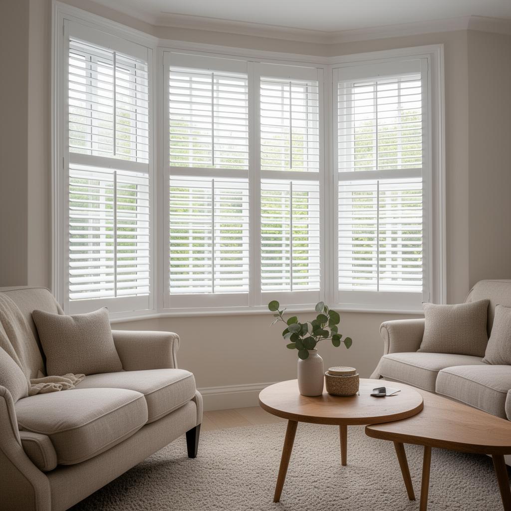 Plantation Shutters — Bay Window, Surrey