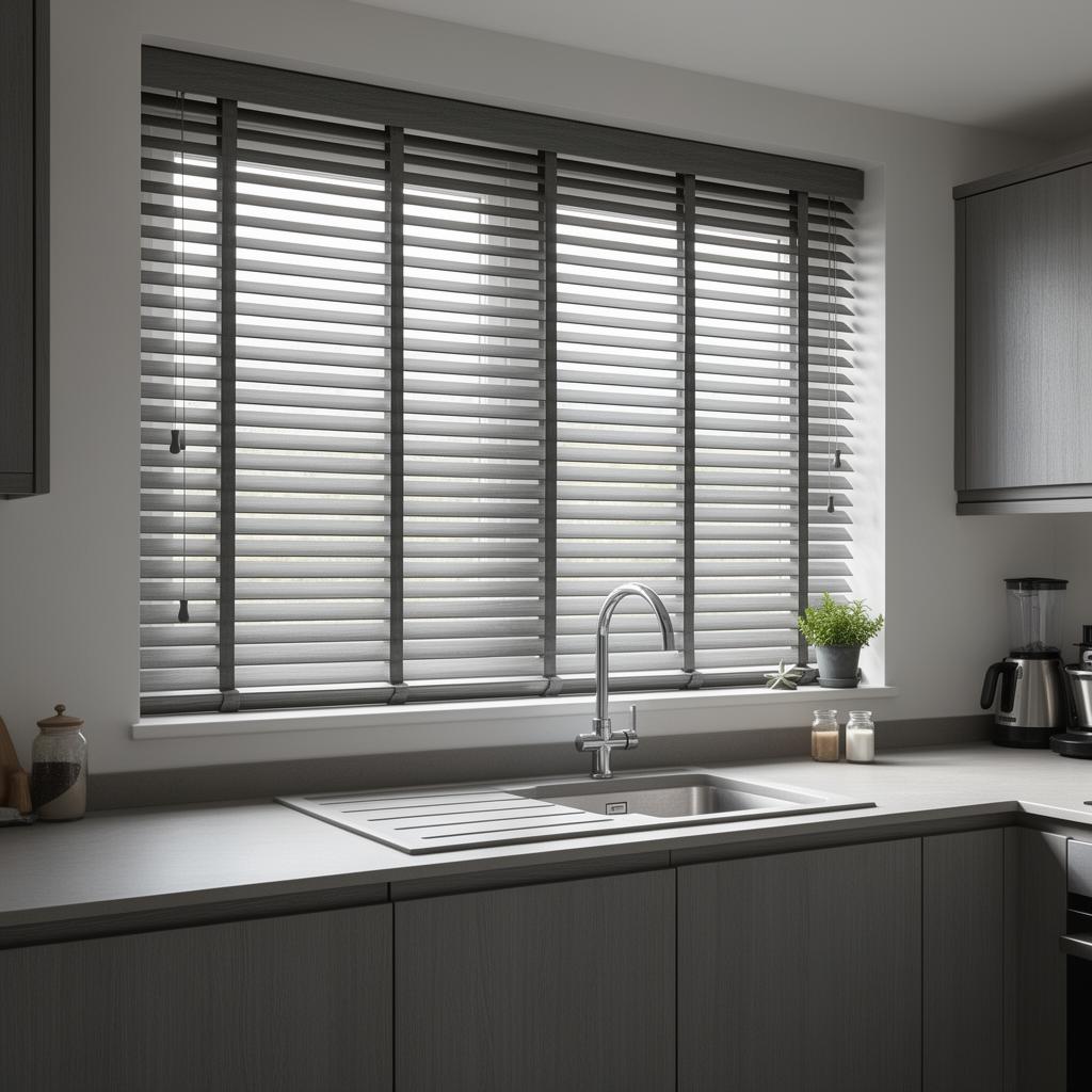 Wooden Venetians — Kitchen, Kent